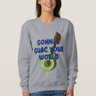 guacamole guckt euer Welt-Avocado-Design witzig Sweatshirt