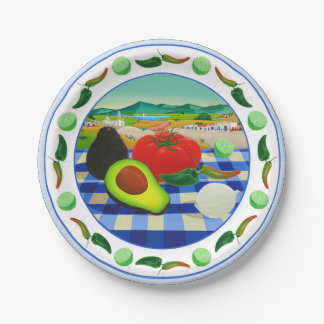 Guacamole Papierplatte Pappteller