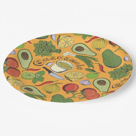 Guacamole Pappteller (Schrägansicht)