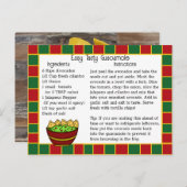 Guacamole-Rezept-Karte Postkarte (Vorne/Hinten)