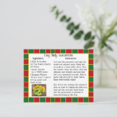 Guacamole-Rezept-Karte Postkarte (Stehend Vorderseite)