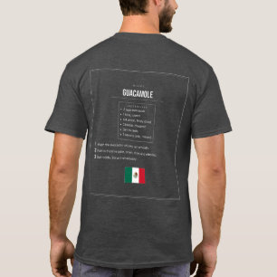 Guacamole-Rezept-T-Shirt Mexikanischer Avocado-D T-Shirt
