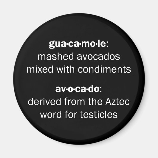 Guacamole Testicles Magnet (Vorne)