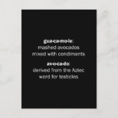 Guacamole Testicles Postkarte (Vorderseite)