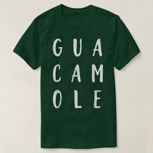 Guacamole Typographic Guac is LifeAvocado Lover T-Shirt (Design vorne)