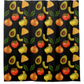 Guacamole und Tortilla-Chips Duschvorhang (Vorderseite)