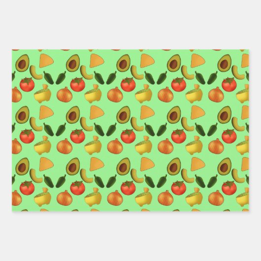 Guacamole und Tortilla-Chips Geschenkpapier Set (Vorderseite 3)