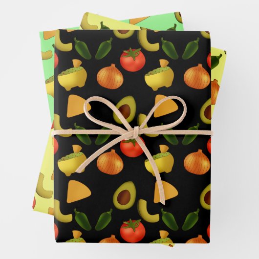 Guacamole und Tortilla-Chips Geschenkpapier Set (Beispiel)