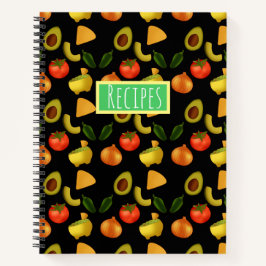 Guacamole und Tortilla-Chips Notizblock