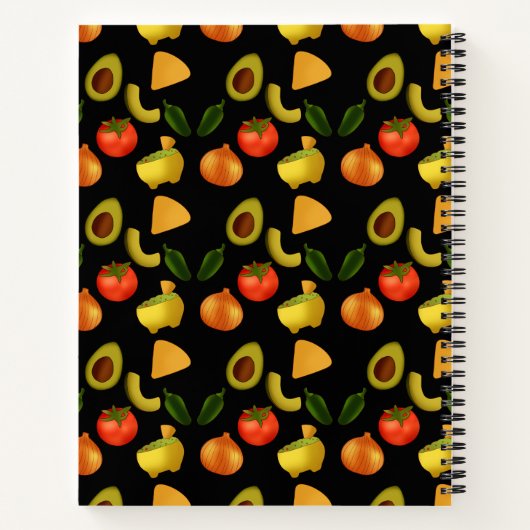 Guacamole und Tortilla-Chips Notizblock (Rückseite)