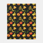 Guacamole und Tortilla Chips Wiederholungsmuster Fleecedecke (Vorderseite)