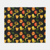 Guacamole und Tortilla Chips Wiederholungsmuster Fleecedecke (Vorderseite (Horizontal))