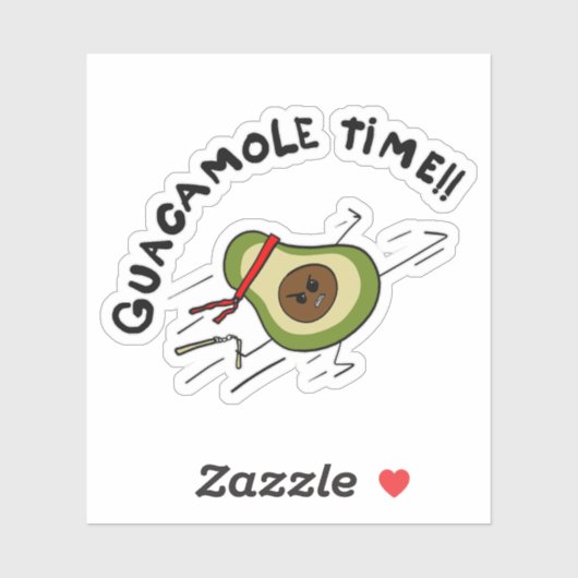 Guacamole-Zeit Aufkleber (Blatt)