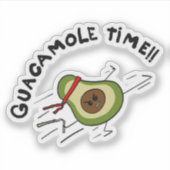 Guacamole-Zeit Aufkleber (Vorderseite)