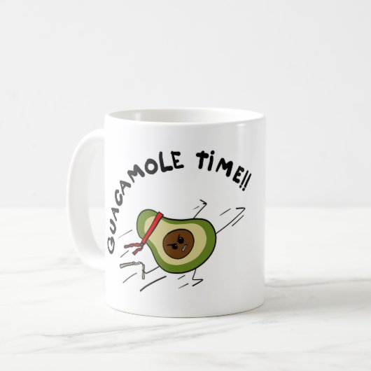 Guacamole-Zeit Kaffeetasse (Vorderseite Links)