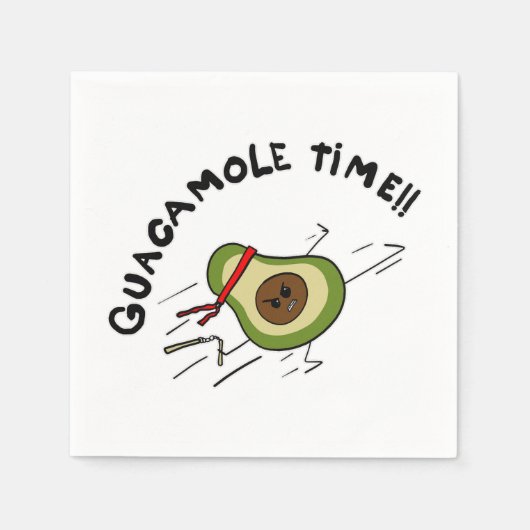 Guacamole-Zeit Serviette (Vorderseite)