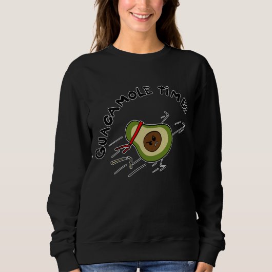 Guacamole-Zeit Sweatshirt (Vorderseite)