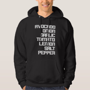 Guacamole-Zutaten I Essen vegetarisch vegane Rezep Hoodie