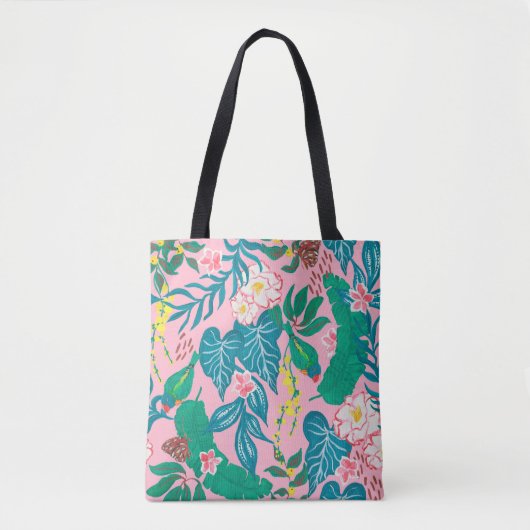 Guache Malerei nahtlos mit abstraktem Trio Tasche (Vorderseite)