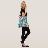 Guache Malerei nahtlos mit abstraktem Trio Tasche (Am Model)