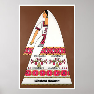 Guadalajara Druck Mexiko Reiseplakat Mexikanische  Poster