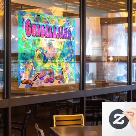 Guadalajara Epoch Hour Window Cloning Fensteraufkleber (Restaurantfenster)