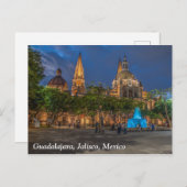 Guadalajara, Jalisco, Mexiko-Kathedrale Postkarte (Vorne/Hinten)