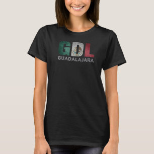 Guadalajara Mexico Flag Mexikos Roots Airport Code T-Shirt
