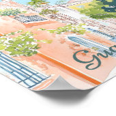 Guadalajara Mexico Gouache Illustration Travel Poster (Ecke)