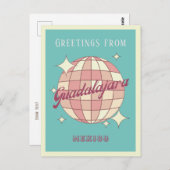 Guadalajara Mexico Retro Vintages Party Postkarte (Vorne/Hinten)