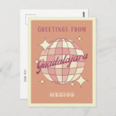 Guadalajara Mexico Retro Vintages Party Postkarte (Vorne/Hinten)