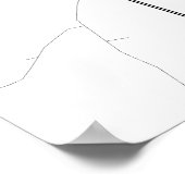 Guadalajara, Mexiko (schwarz auf weiß) Poster (Ecke)