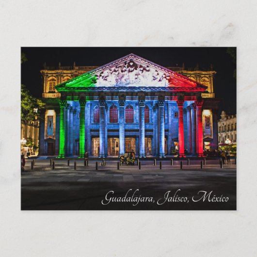 Guadalajara, Mexiko Teatro Degollado Postkarte (Vorderseite)