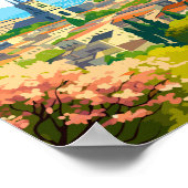 Guadalajara Mexiko Vintage Illustration Poster (Ecke)