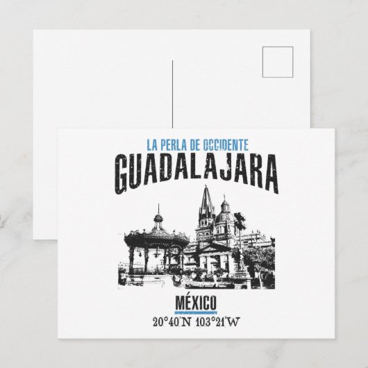 Guadalajara Postkarte (Vorne/Hinten)