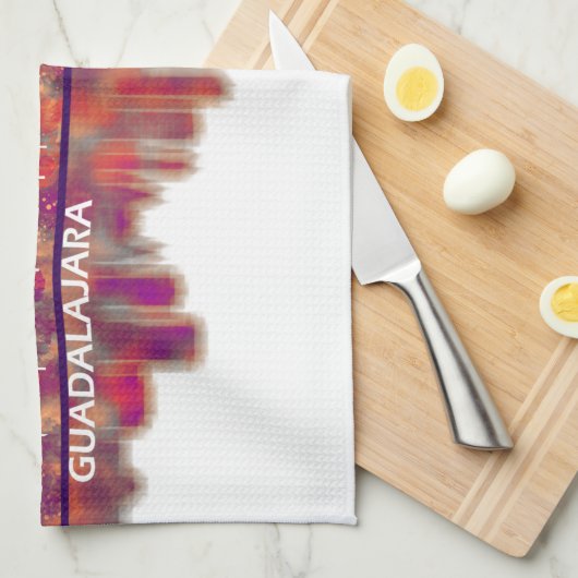 Guadalajara Skyline Geschirrtuch (Viertel Falte)