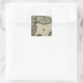 Guadaloupe 3 quadratischer aufkleber (Tasche)