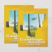 Guadalupe Berge Nationalpark, Texas Karte. (Vorne/Hinten)