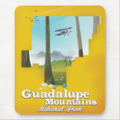 Guadalupe Berge Nationalpark, Texas Karte. Mousepad (Vorne)