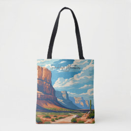 Guadalupe Berge Vintage Reise Illustration Tasche