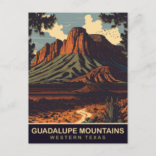 Guadalupe-Berge, Westtexas, Reise Postkarte