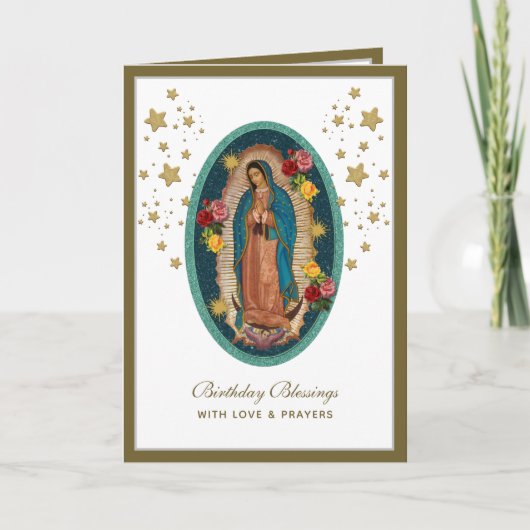 Guadalupe Elegant Religiöse Feiertagskarte Karte (Vorderseite)
