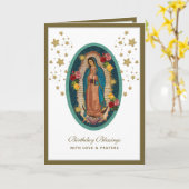 Guadalupe Elegant Religiöse Feiertagskarte Karte (Gelbe Blume)