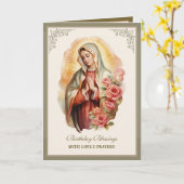 Guadalupe Floral Religious Celebration Card Karte (Gelbe Blume)