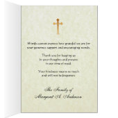 Guadalupe Funeral Sympathy Holy Card Thank You (Innen (Rechts))
