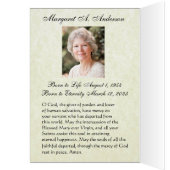 Guadalupe Funeral Sympathy Holy Card Thank You (Innen (Links))