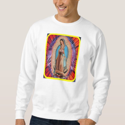 GUADALUPE-JUNGFRAU-KATHOLISCHE KUNDENGERECHTE SWEATSHIRT (Vorderseite)