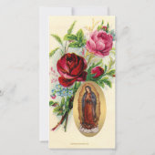Guadalupe Jungfrau Mary Condolence Spanisch Dankeskarte (Rückseite)