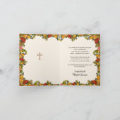 Guadalupe Jungfrau Mary Funeral Beileid Spanisch Dankeskarte (Innenseite)