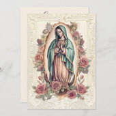 Guadalupe Jungfrau Mary Funeral Beileid Spanisch Dankeskarte (Vorne/Hinten)